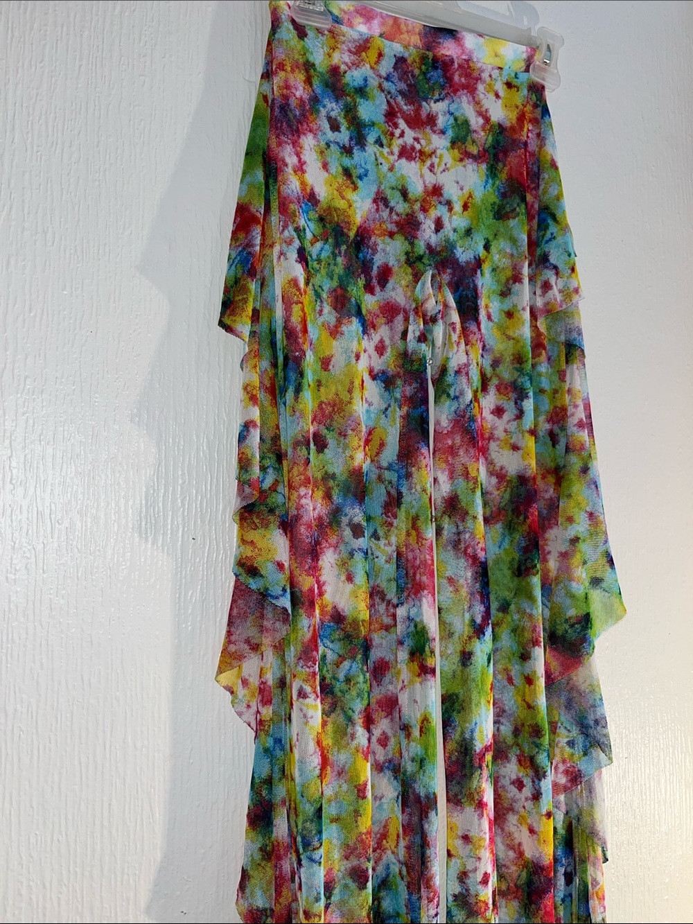 Colorful Watercolor Ruffle Pants - Picture 4 of 5